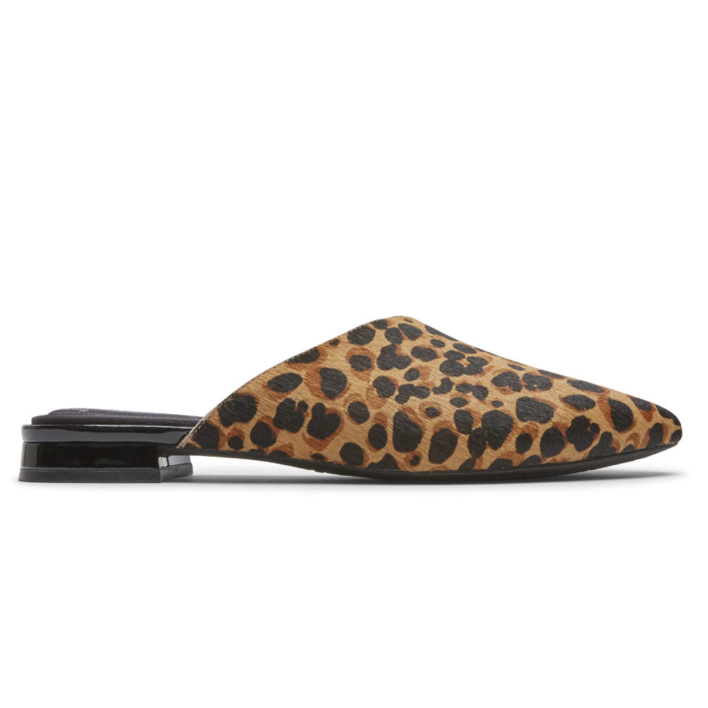 Mules Rockport Mujer Mexico - Total Motion Zuly Asymmetrical Leopardo - QURGT2190